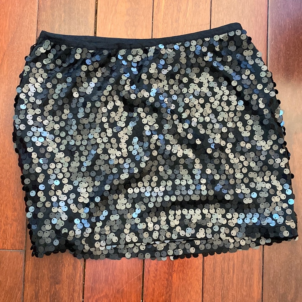 Black sequin skirt